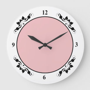 Black Decorations Number Face Colored Background Grote Klok