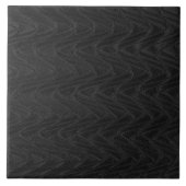 Black Decorative Wavy Ceramic Tegel Tegeltje (Voorkant)