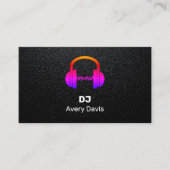 Black Deejay DJ Music Beat Professional Visitekaartje (Voorkant)