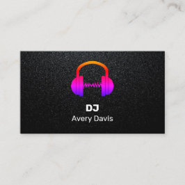 Black Deejay DJ Music Beat Professional Visitekaartje