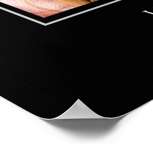 Black Deep Blush Bow Graduation Party Welcome Poster (Hoek)