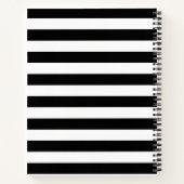 Black Deer Head met roze bloemen en bergen Notitieboek (Achterkant)