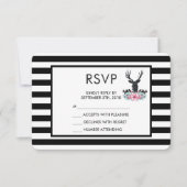 Black Deer Head met roze ventilator RSVP (Voorkant)