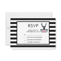 Black Deer Head met roze ventilator RSVP