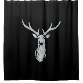 Black Deer Shower-gordijn Douchegordijn