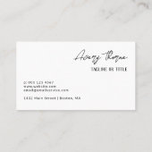 Black Deer Silhouette Name in Signature Script Visitekaartje (Achterkant)