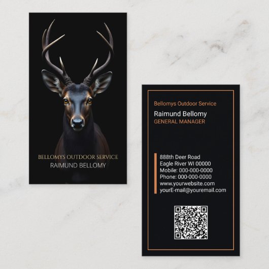 Black Deer Visitekaartje (Voorkant / Achterkant)