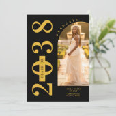 Black Delicate Arch MInimalist Grad Golden Kaart (Staand voorkant)