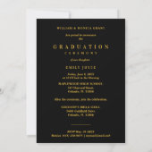Black Delicate Arch MInimalist Grad Golden Kaart (Achterkant)
