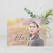 Black Delicate Class of 2017 Photo Afstuderen Aankondiging (Staand voorkant)