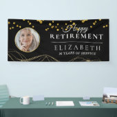 Black Delicate Custom Photo Retirement Party Spandoek (Beurs)