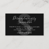 Black Dermaplaning Aftercare Post Instruction Visitekaartje (Voorkant)