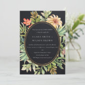 BLACK DESERT SUCCULENT CACTI FOLIAGE COUPLE SHOWER KAART (Staand voorkant)