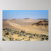 Black Desert Uitzicht, Farafra, Egypte Poster (Voorkant)