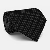 Black Diagonal Striped Subtle Formal Stropdas (Opgerold)
