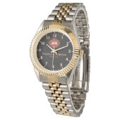 Black Dial Gold Personalized Custom Luxury Timepie Horloge (Gekanteld)