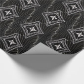 Black Diamond Abstract Kite Doodle Cadeaupapier (Hoek)