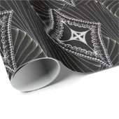 Black Diamond Abstract Kite Doodle Cadeaupapier (Rol Hoek)