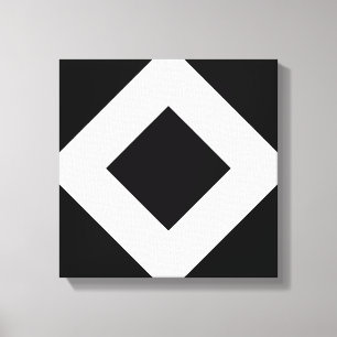 Black Diamond, Bold White Border Canvas Afdruk