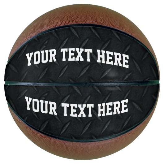 Black Diamond Bord Cool Custom Text Rugged Basketbal (Voorkant)