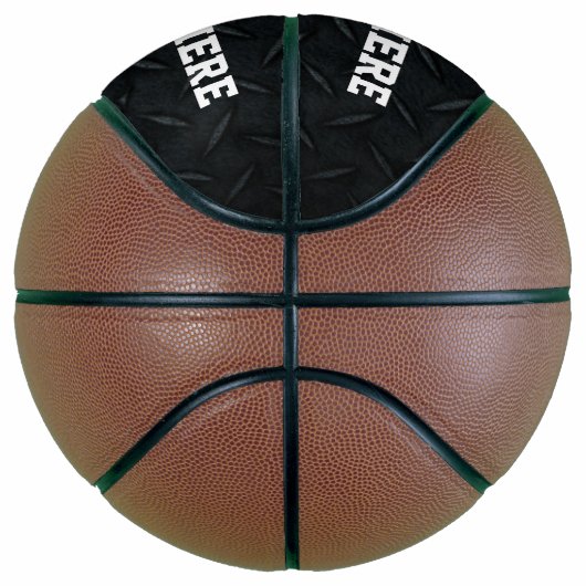 Black Diamond Bord Cool Custom Text Rugged Basketbal (Rechts)