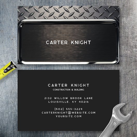 Black Diamond Bord Steel Visitekaartje