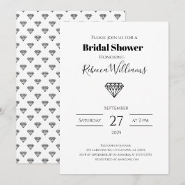Black Diamond bruids douche uitnodiging
