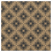 Black Diamond Burst op Golden Tan Pattern Stof (Close Up)
