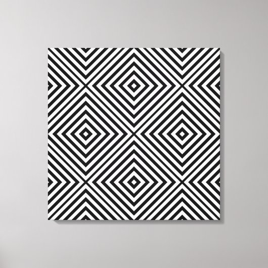 Black Diamond Chevron @ Emporiomoffa Canvas Afdruk (Voorkant)