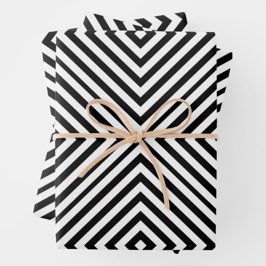 Black Diamond Chevron Inpakpapier Vel (In situ)