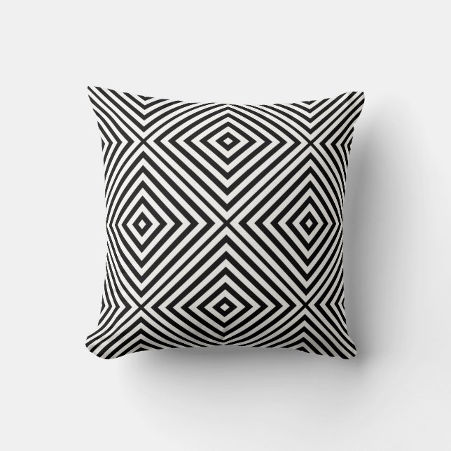 Black Diamond Chevron Kussen (Voorkant)