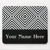 Black Diamond Chevron met eigen naam Muismat (Voorkant)