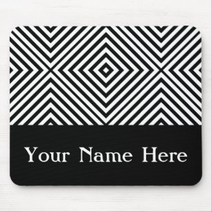 Black Diamond Chevron met eigen naam Muismat