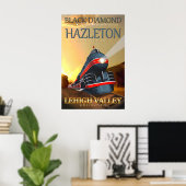 Black Diamond Express Hazleton Pennsylvania Trein Poster (Thuiskantoor)