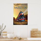 Black Diamond Express Hazleton Pennsylvania Trein Poster (Keuken)