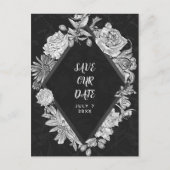 Black Diamond  Flowers Sla de datum op Aankondigingskaart (Voorkant)