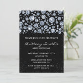 Black Diamond Glitter Sparkle 63e verjaardag Kaart (Staand voorkant)