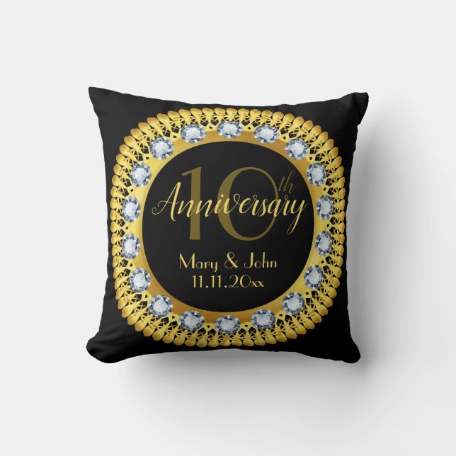 Black Diamond Gold Royal Jubileum Luxury Kussen (Voorkant)
