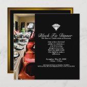 Black Diamond Jubilee Banket Uitnodiging voor het (Voorkant / Achterkant)