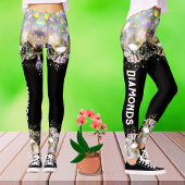 Black Diamond Modern Trendy Mode Sport Sjabloon Leggings