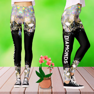 Black Diamond Modern Trendy Mode Sport Sjabloon Leggings
