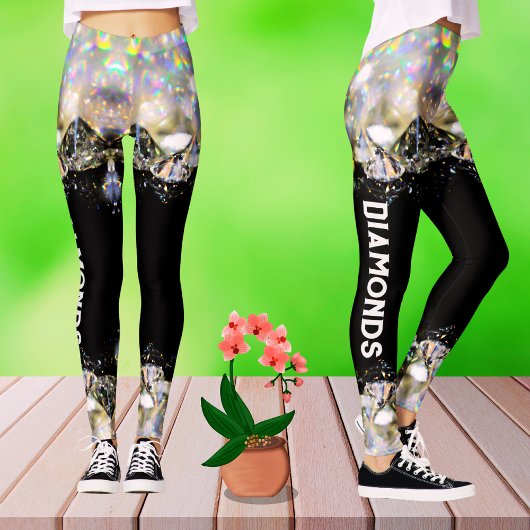 Black Diamond Modern Trendy Mode Sport Sjabloon Leggings