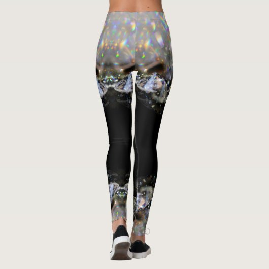 Black Diamond Modern Trendy Mode Sport Sjabloon Leggings (Achterkant)