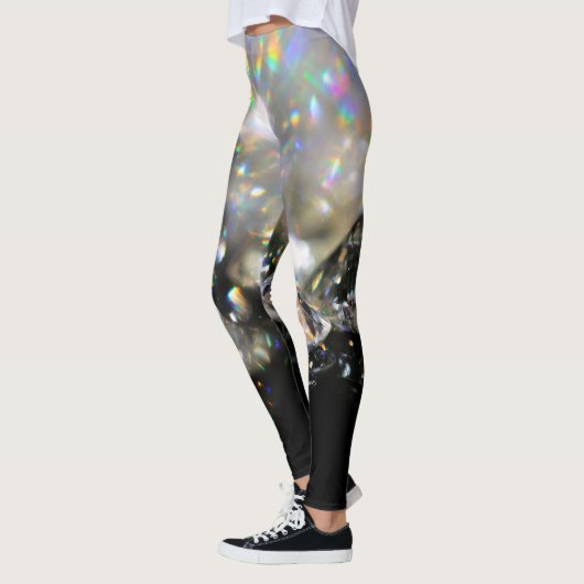 Black Diamond Modern Trendy Mode Sport Sjabloon Leggings (Links)
