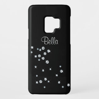 Black Diamond Monogrammed Case-Mate Samsung Galaxy S9 Hoesje