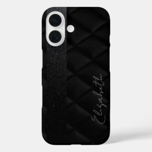 Black Diamond Pattern iPhone 16 Hoesje