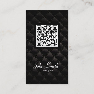 Black Diamond Quilt QR Code Lawyer Visitekaartje