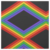 Black Diamond Rainbow Stripe Pattern Stof (Swatch)