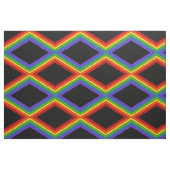 Black Diamond Rainbow Stripe Pattern Stof (Fat Quarter)