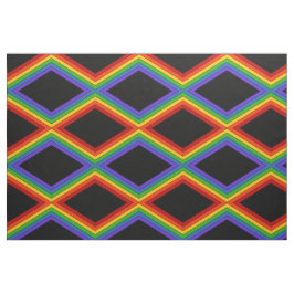 Black Diamond Rainbow Stripe Pattern Stof
